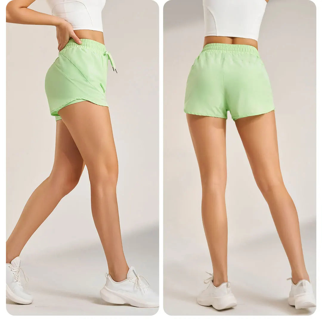 NAQIYAYABEI high-waist running shorts