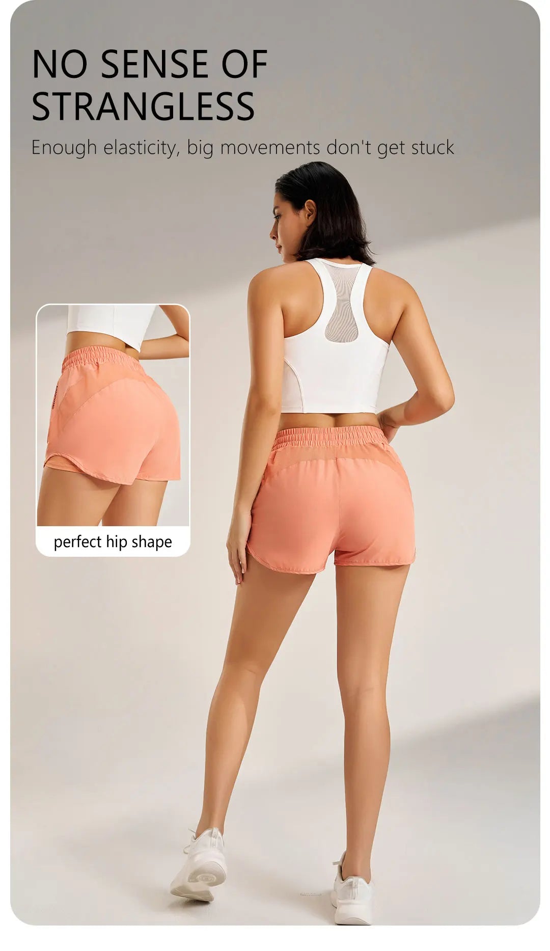 NAQIYAYABEI high-waist running shorts