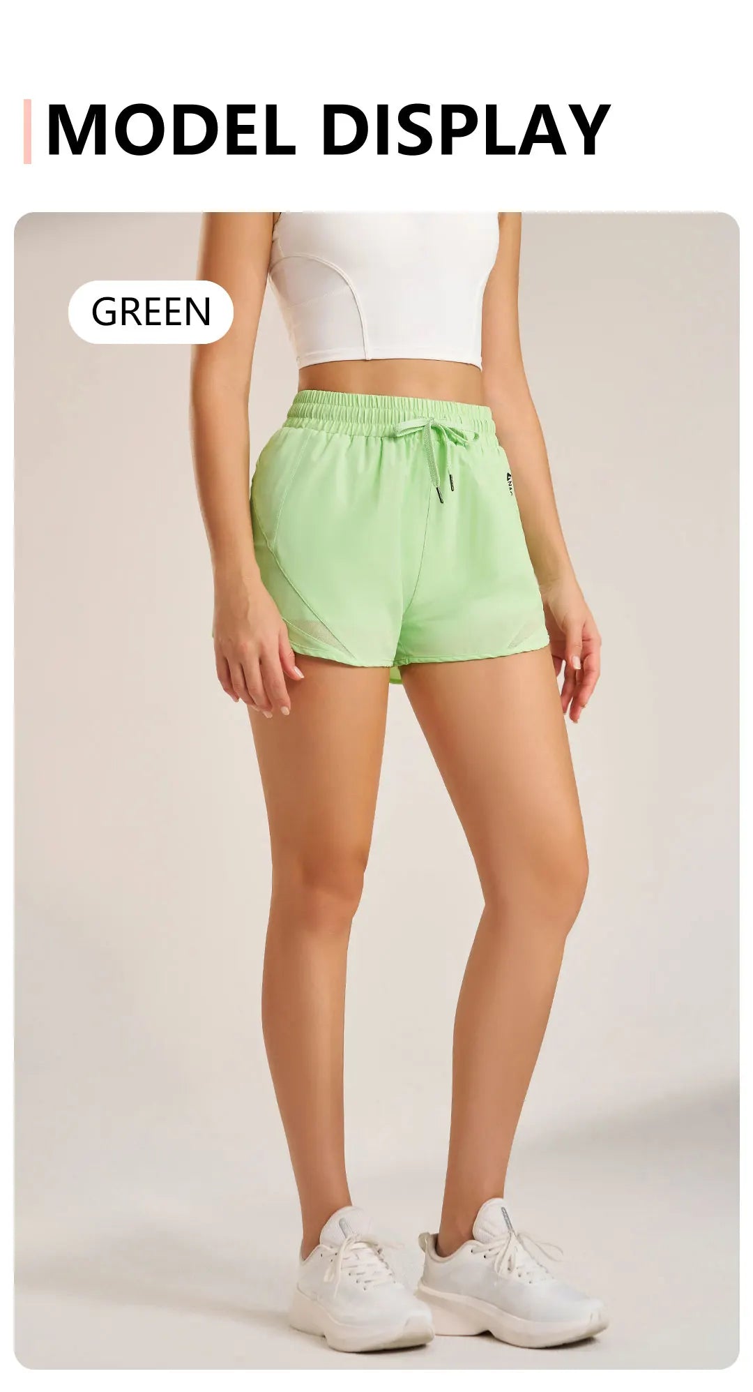 NAQIYAYABEI high-waist running shorts