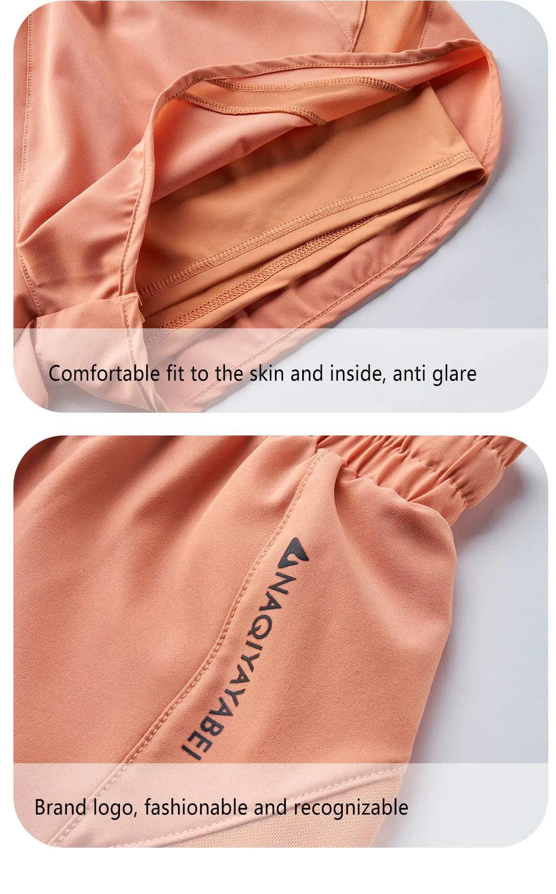 NAQIYAYABEI high-waist running shorts