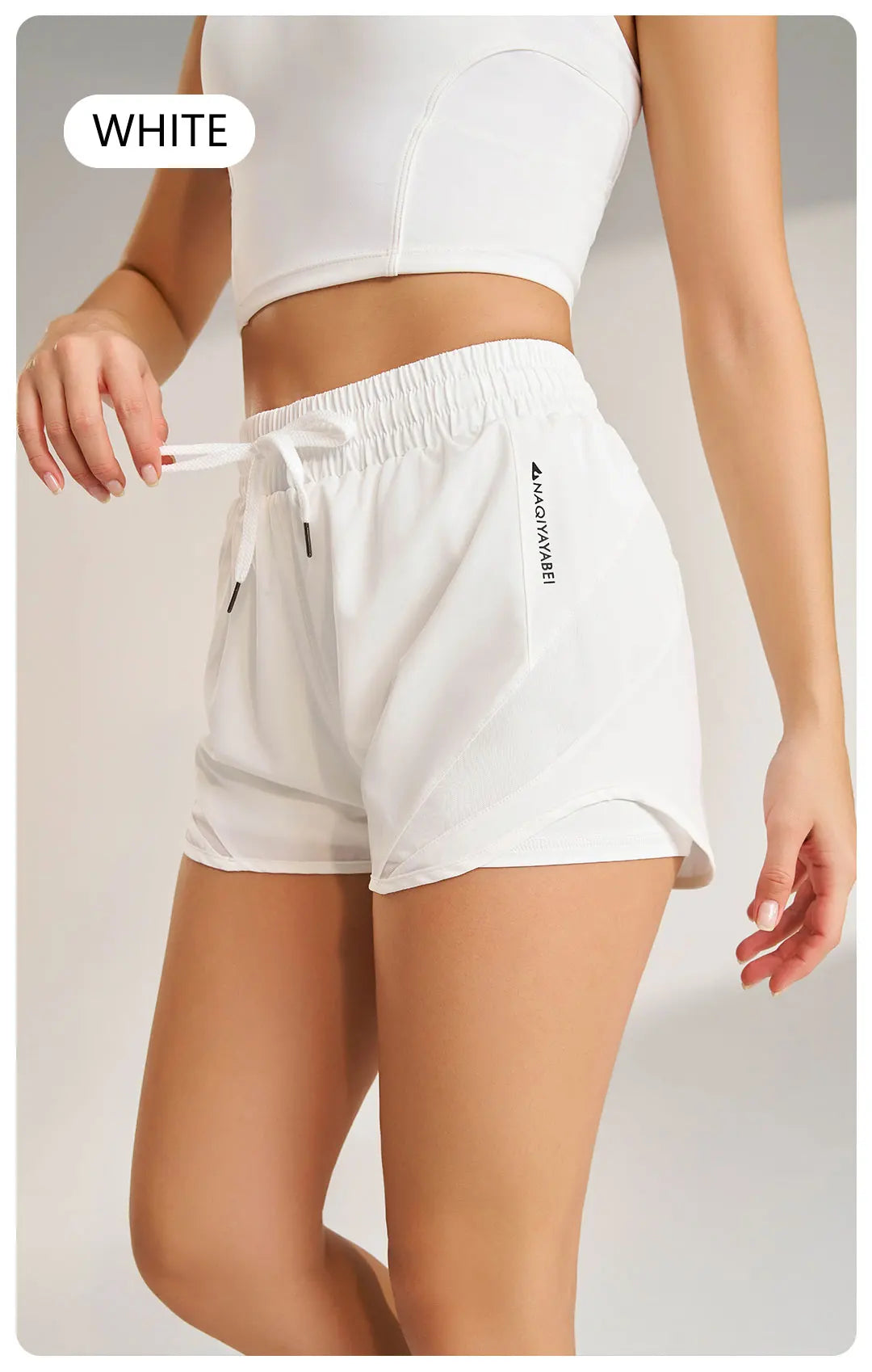 NAQIYAYABEI high-waist running shorts