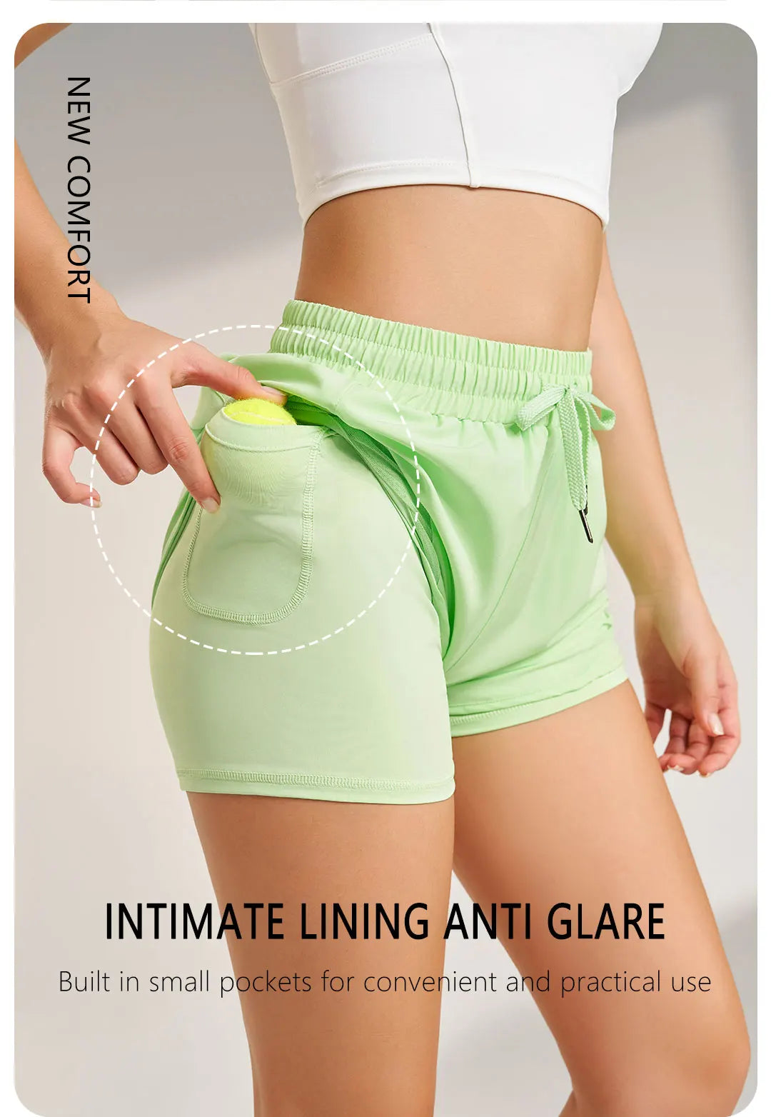 NAQIYAYABEI high-waist running shorts