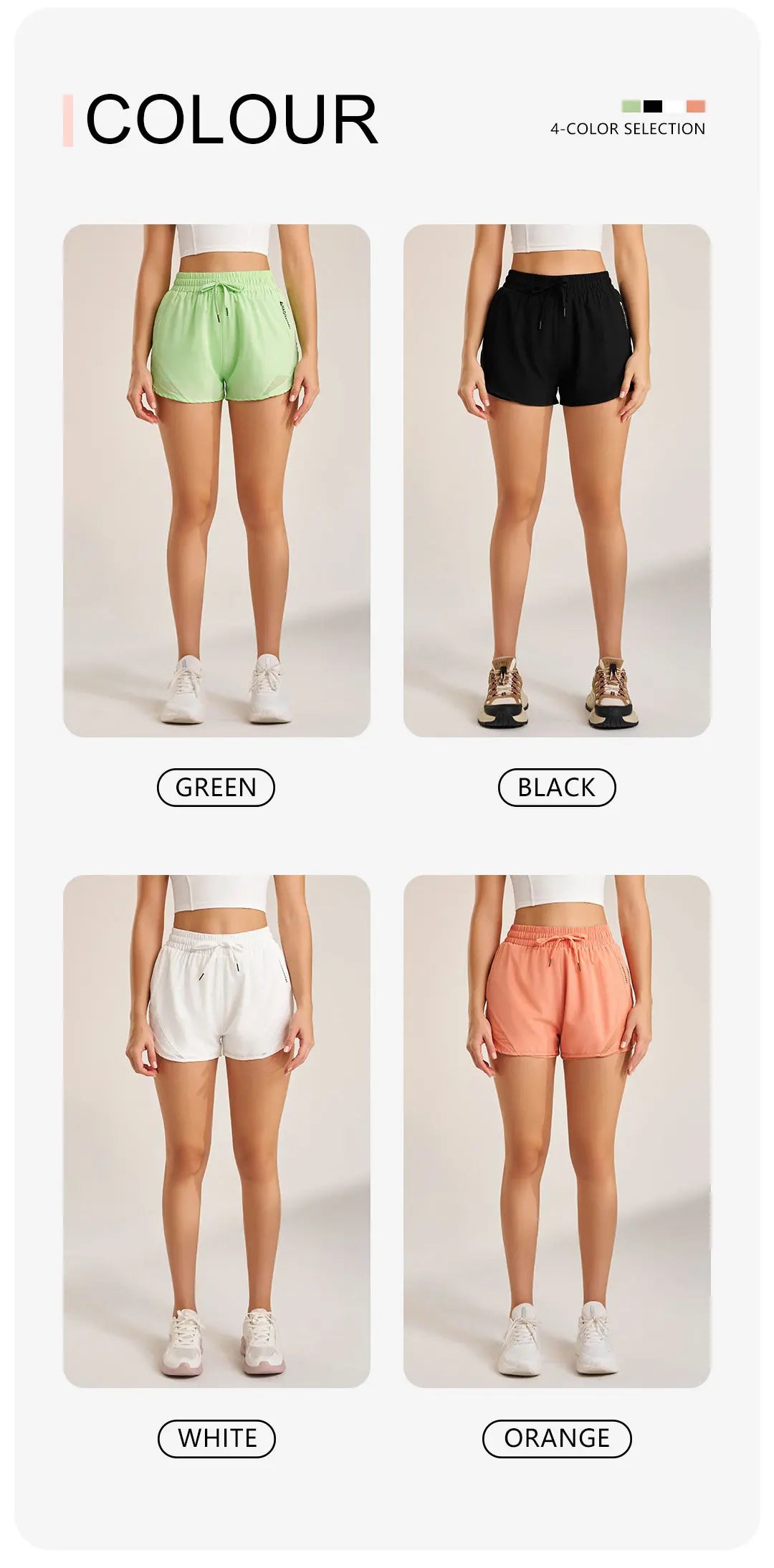 NAQIYAYABEI high-waist running shorts