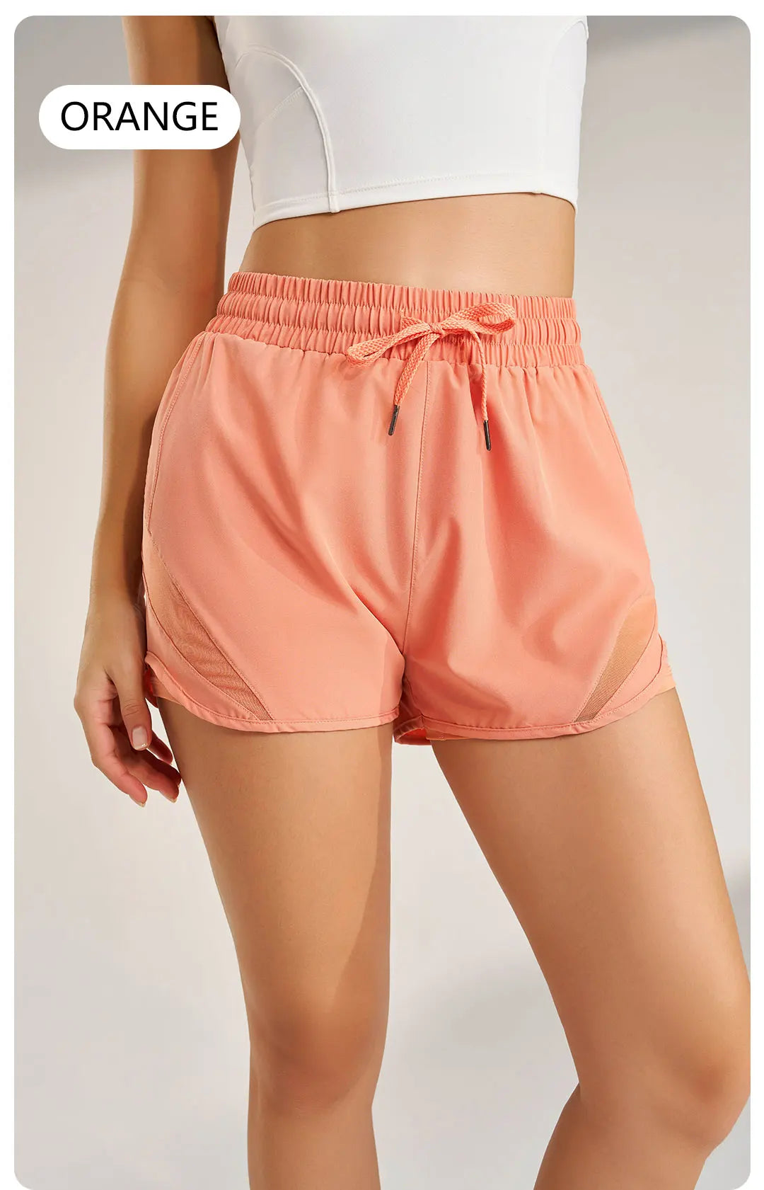 NAQIYAYABEI high-waist running shorts